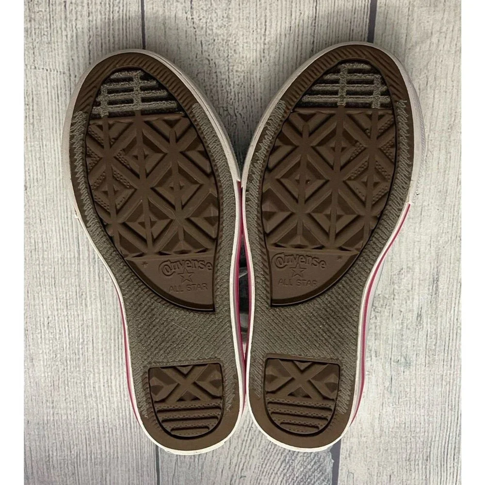 Grey Gray Converse All Stars Girl Shoes, Size Youth 12
